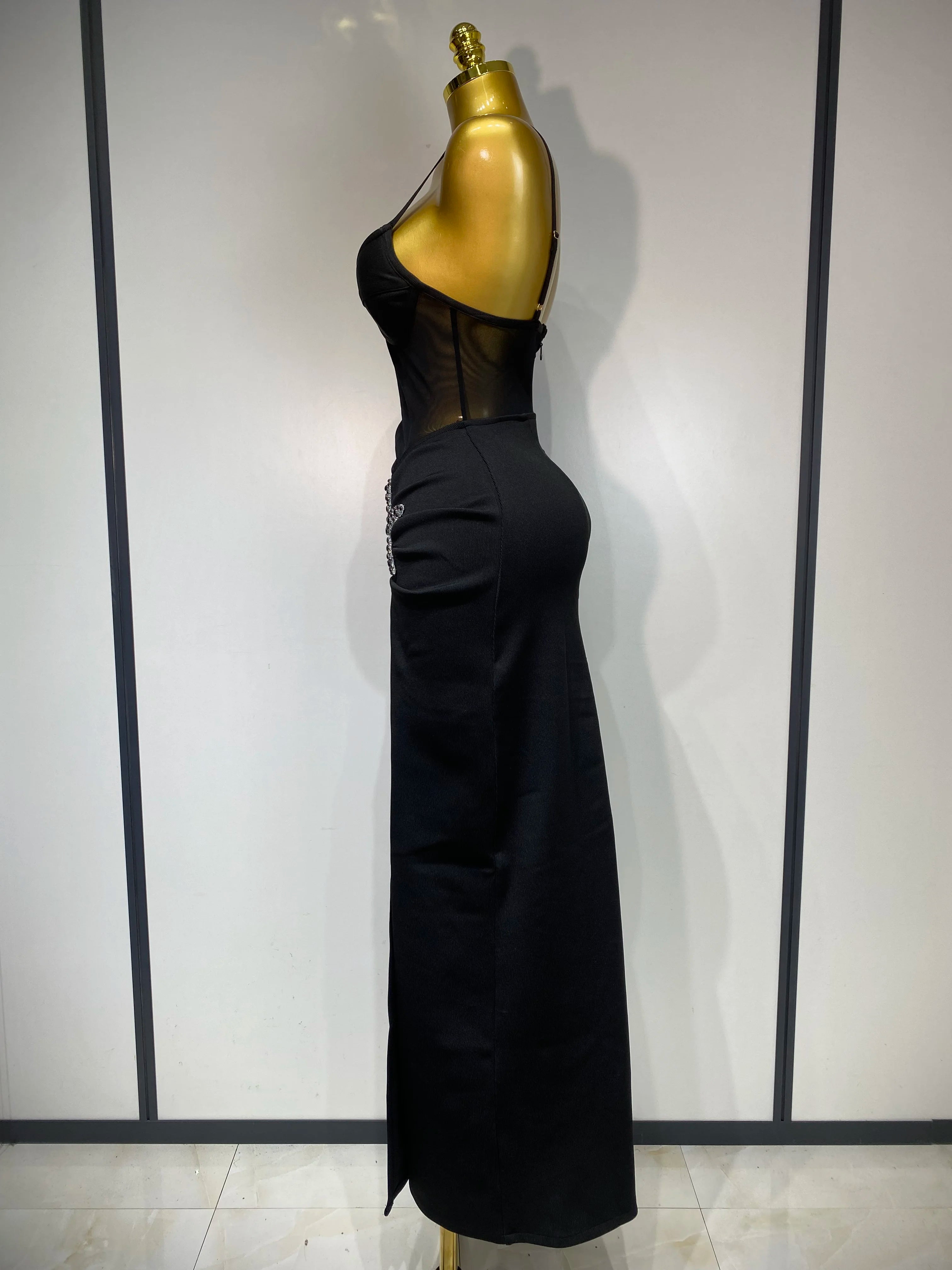 Sexy Long Dress Starfish Decoration Bandage Dress Women 2025 Elegant Style Fashion Evenig Party Luxury Birthday Prom Gowns