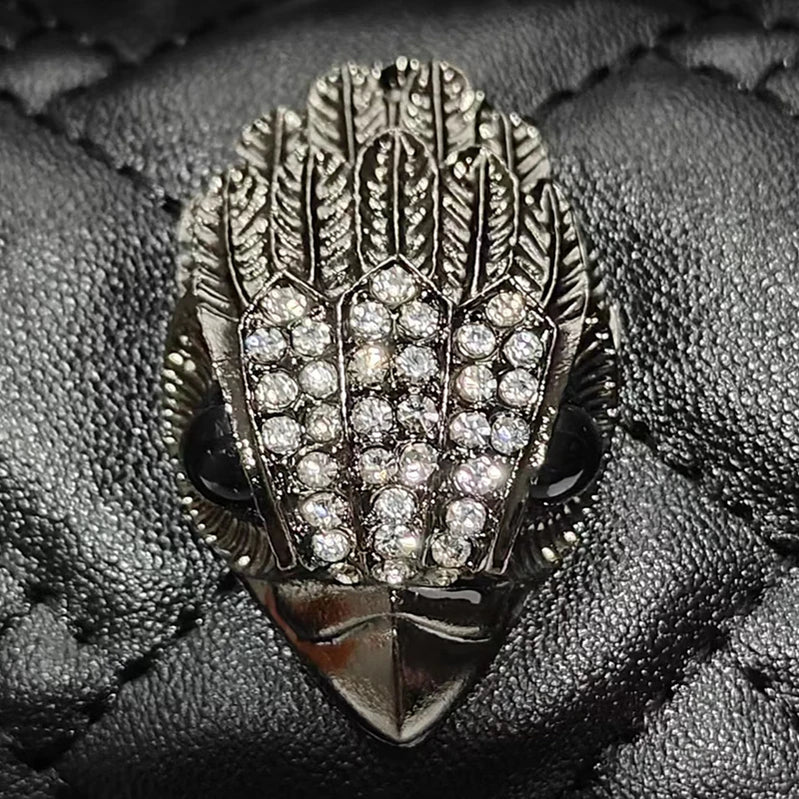 Kurt G Mini Quilted Eagle Metal Women Shouder Bag Embroidery PU Leather Ladies Cross Body Bags