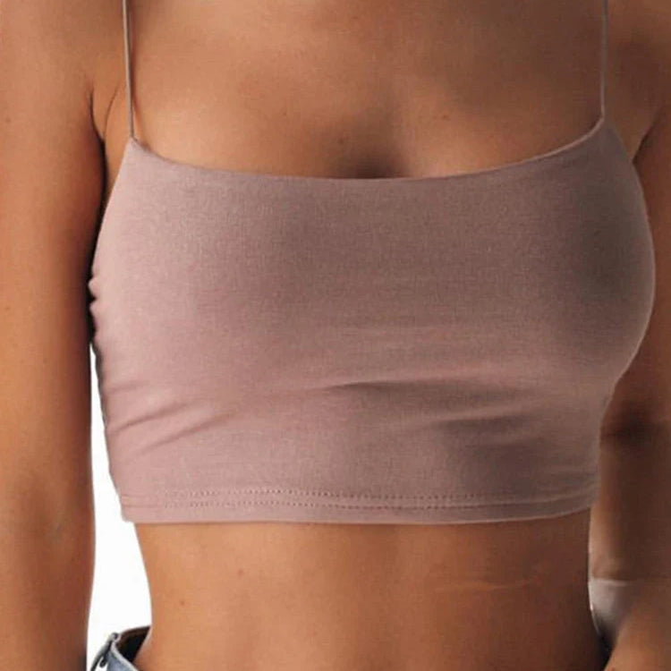 Sexy Tank Top Black Halter Crop Tops Women Summer Camis Backless Camisole Fashion Casual Tube Top Female Sleeveless Cropped Vest