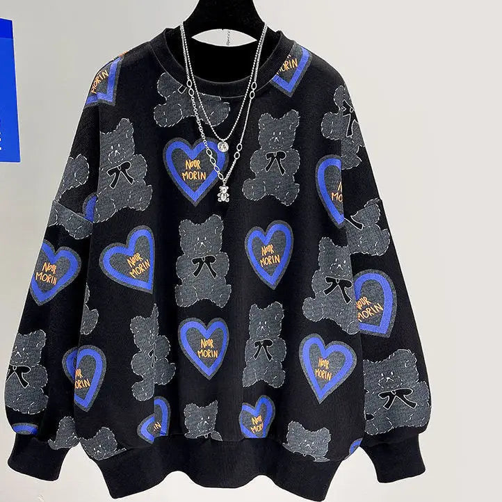 Hoodies Sweatshirt Hoodies Women's Sweater Women's Spring and Autumn Thin Loose Love Top