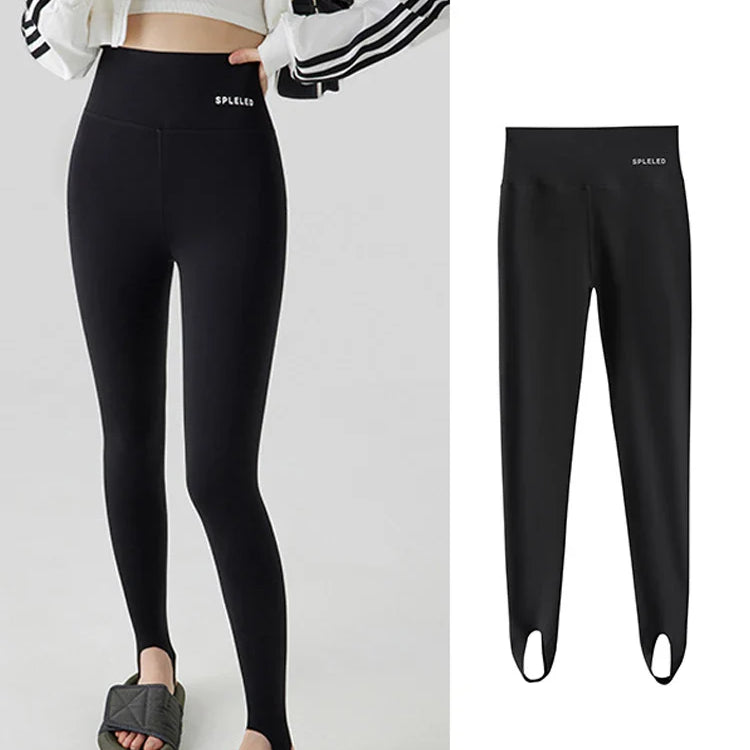 BIVIGAOS Skin-Touch Seamless Foot Pants Sharkskin Leggings Women Autumn New Fitness Sport Leggings Sexy Body Shape Shark Pants 730-Black