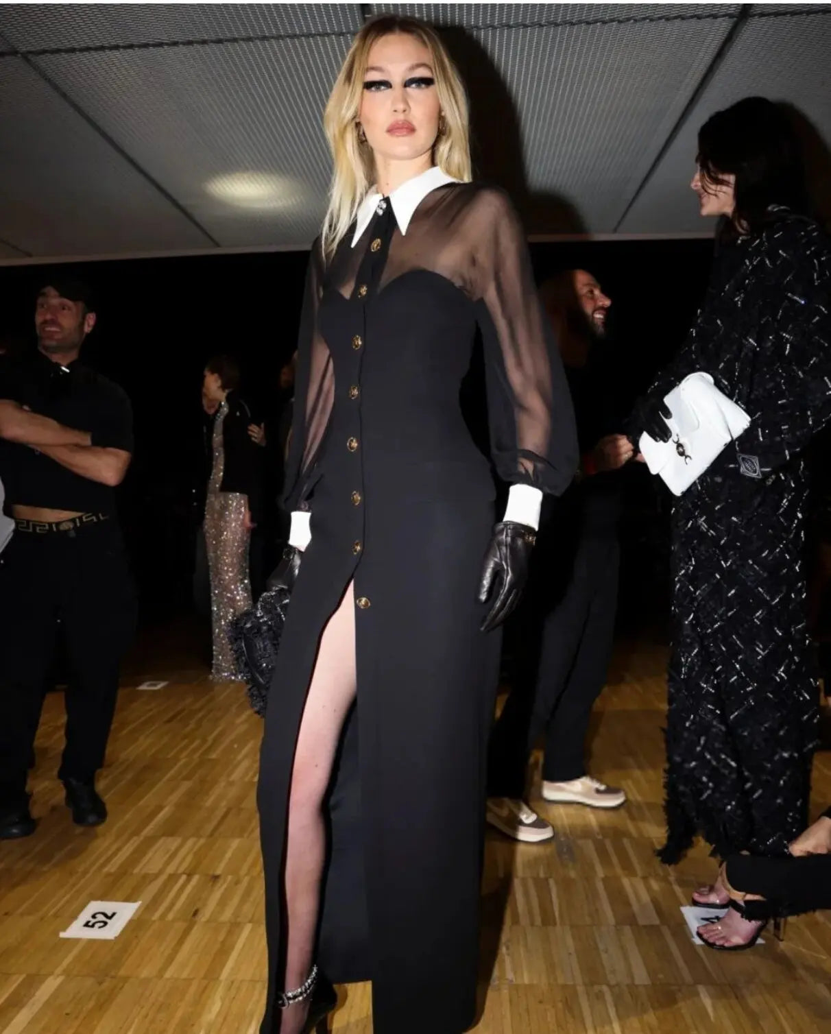 Spring Women Long Sleeve Mesh Button Bodycon Long Bandage Dress Fashion Runway Celebrate Evening Party Dress