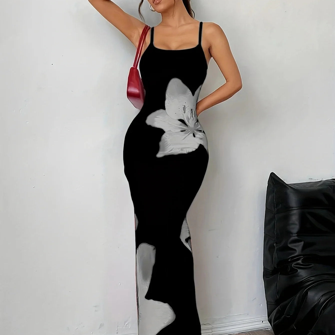 CM.YAYA Summer Women Sleeveless Strap O-neck Sexy 2024 Summer Long Evening Dress Knit Ribbon Night Club Party Maxi Dresses as picture 11