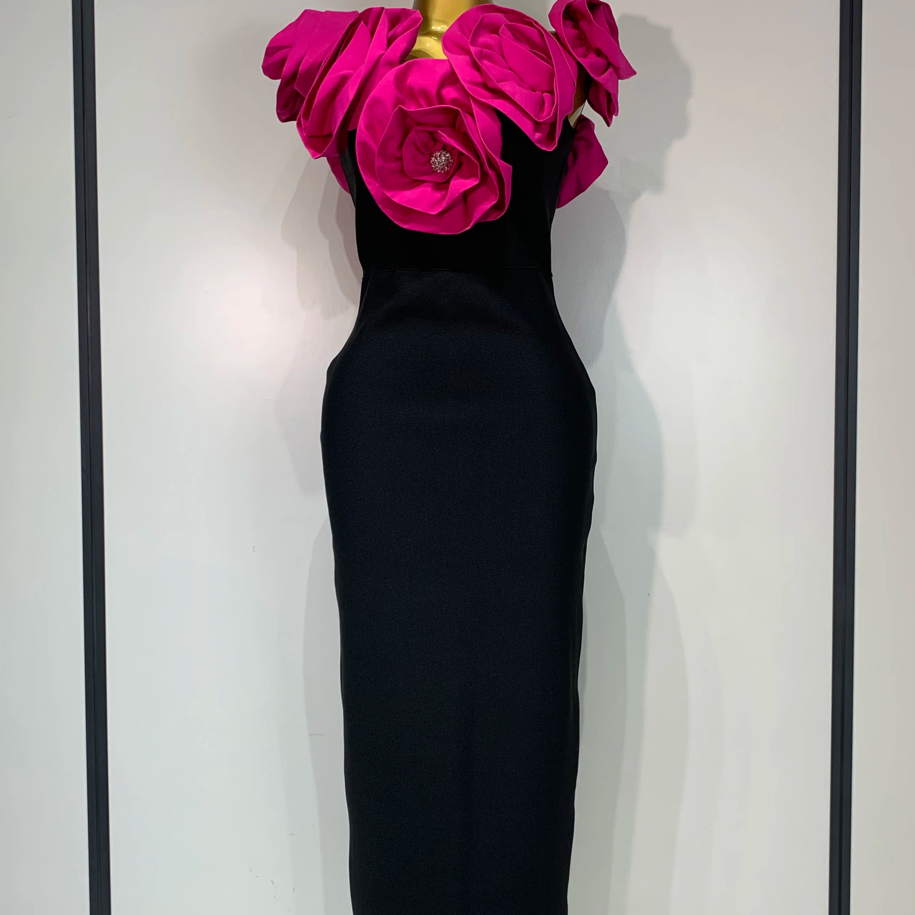 Women Sexy Off Shoulder Flower Diamonds Long Bodycon Bandage Dress 2025 Celebrity Elegant Evening Luxury Birthday Party Dresses