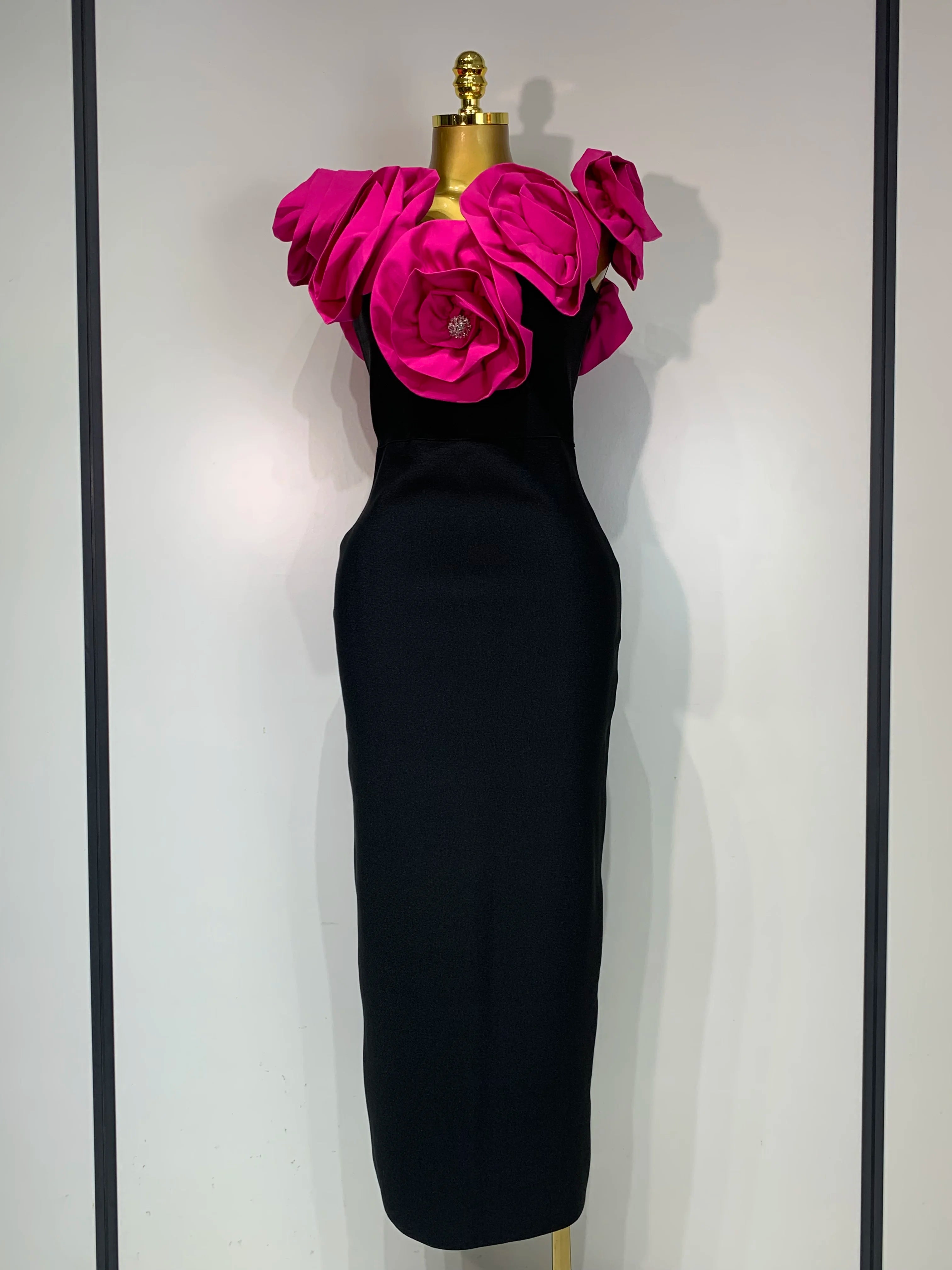 Women 2025 Sexy Off Shoulder Flower Diamonds Bodycon Bandage Dress 2025 Celebrity Elegant Evening Luxury Birthday Party Dresses