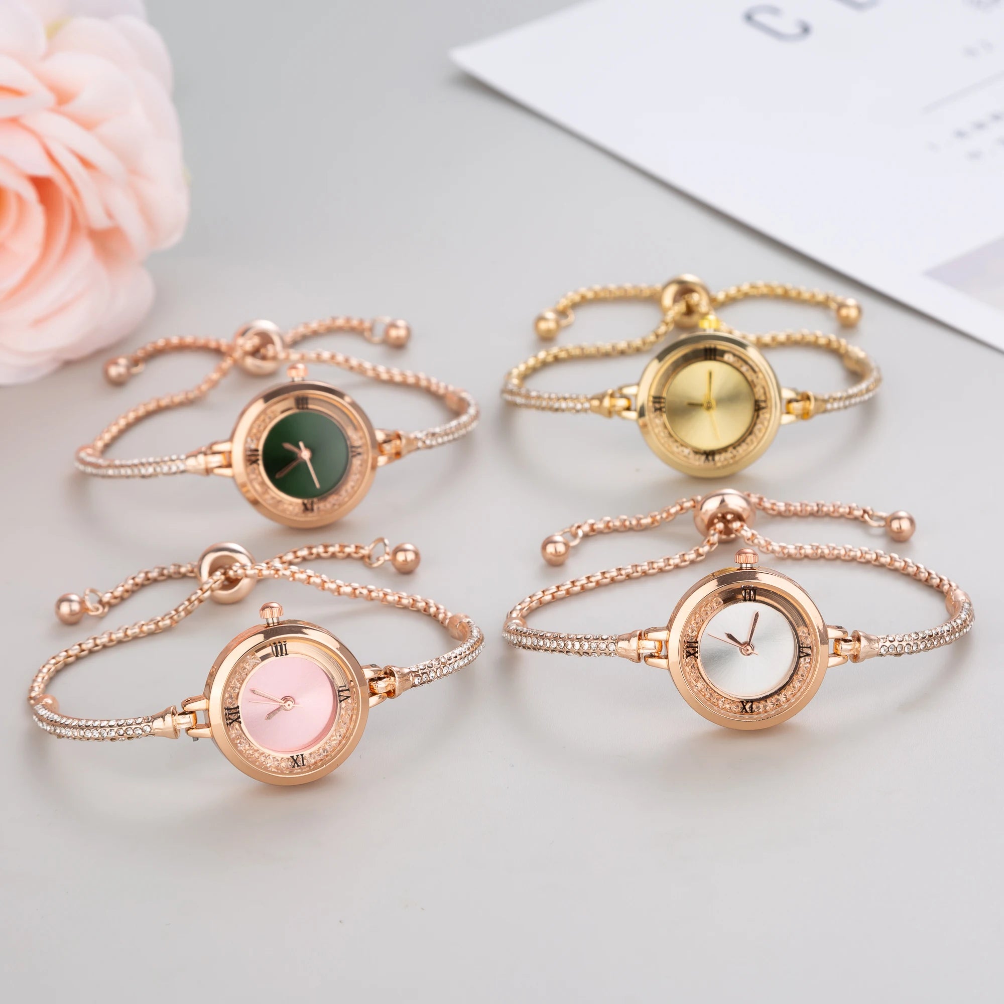 Women Steel Bracelet Watch Quartz Luxury Fashion Small Dial Watches Popular Wristwatch Female Elegant