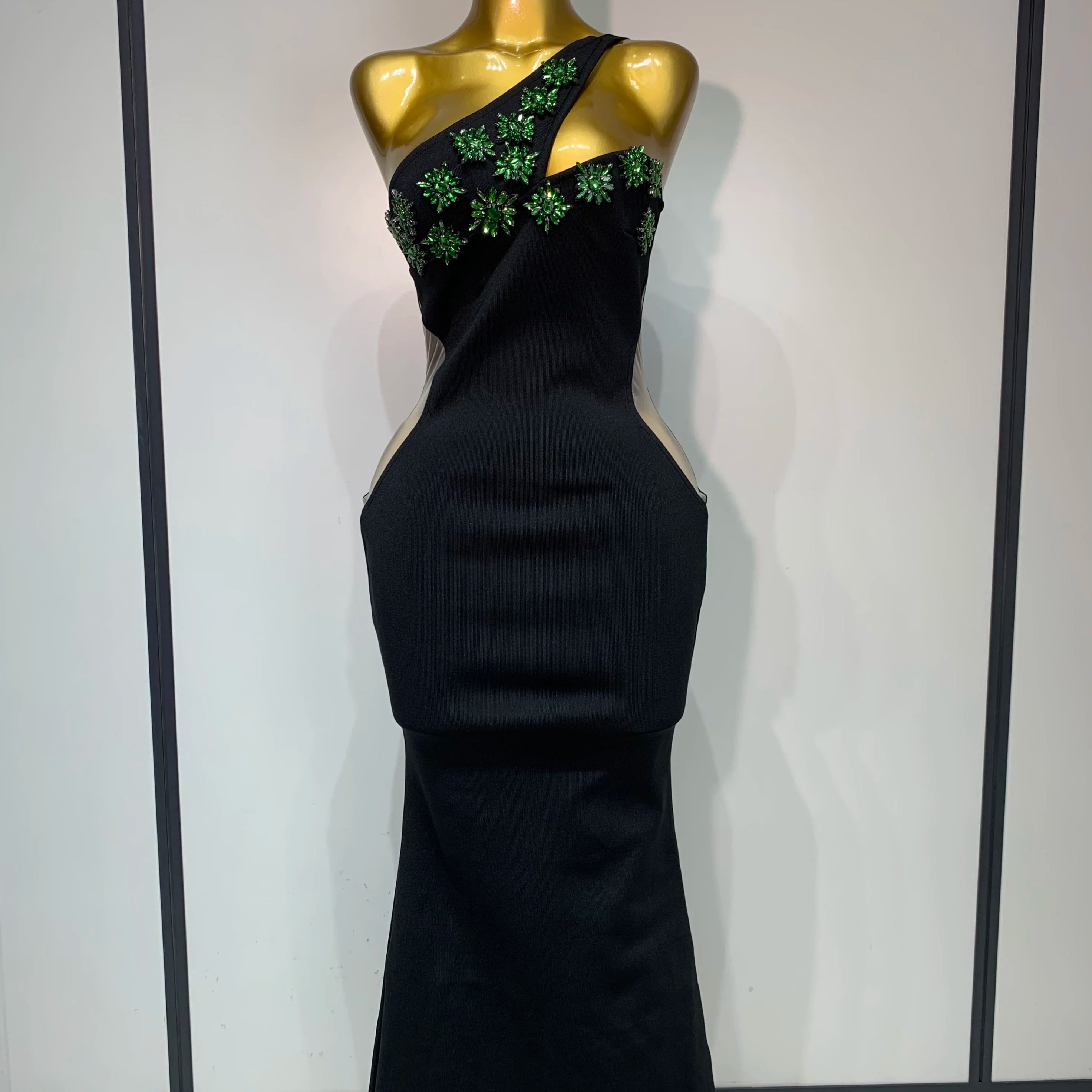 Sparkly Rhinestones Evening Bandage Long Dresses Women Sexy Backless Stretch Elegant Prom Luxury Birthday Gown Club Vestidos