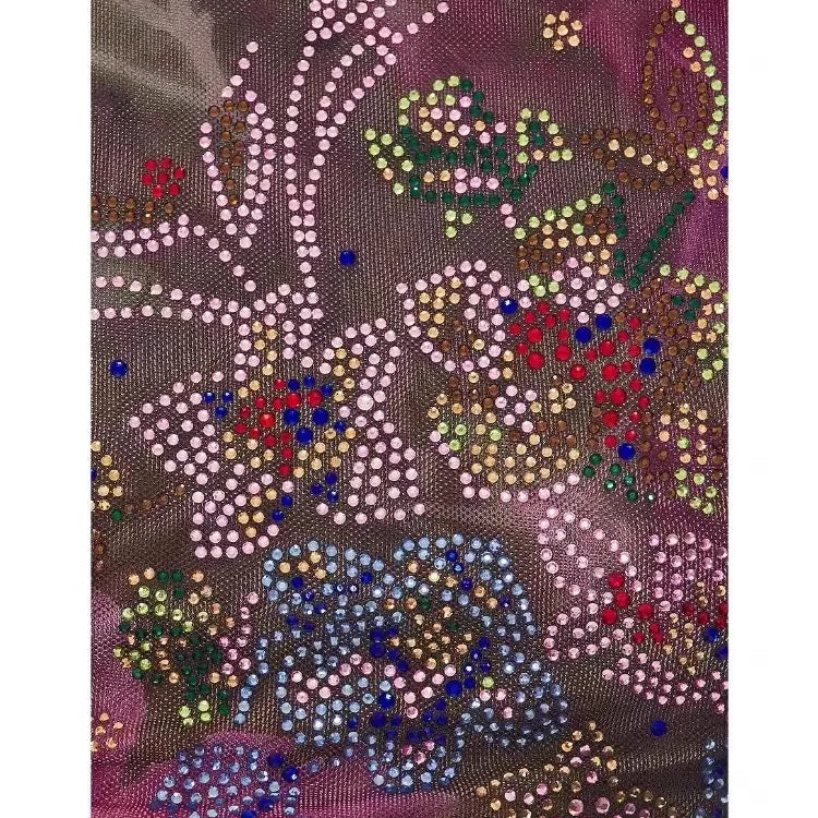 Jaded London Spring/Summer New Spicy Girl Diamond Set Printed Tank Top Short Style Tie Dye Sexy Slimming Bareback Top