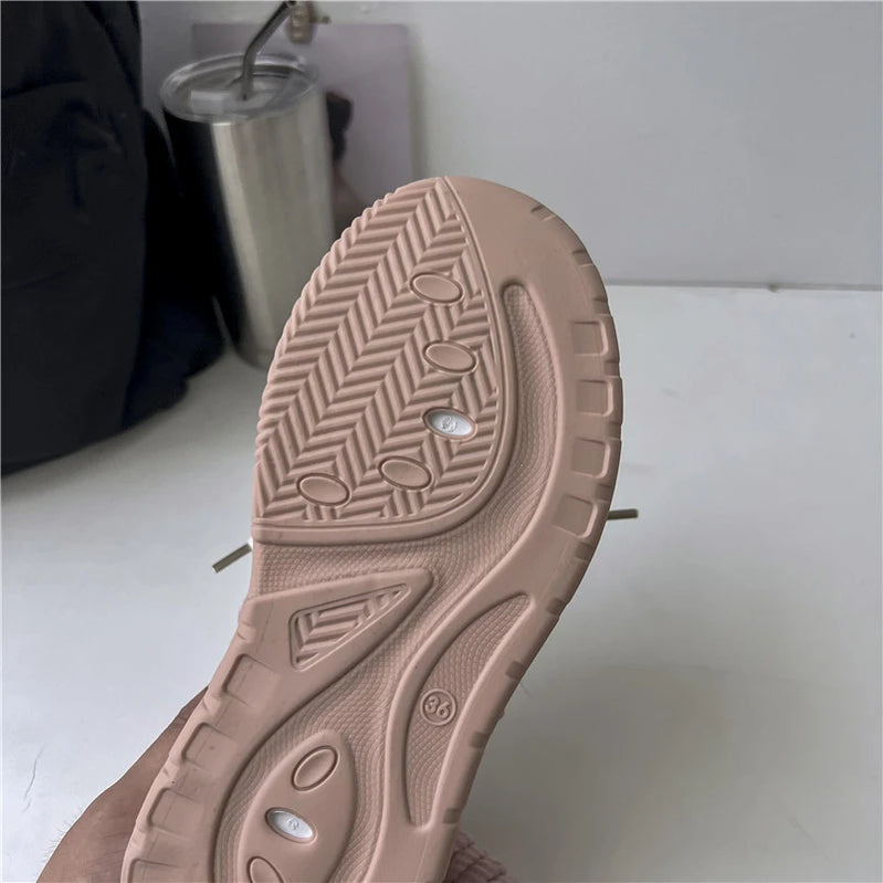 Women's Sneakers Vulcanized Shoes Winter Fashion Protective Platform Shoes Non-slip Rope Decoration Comfortable Women's Shoes