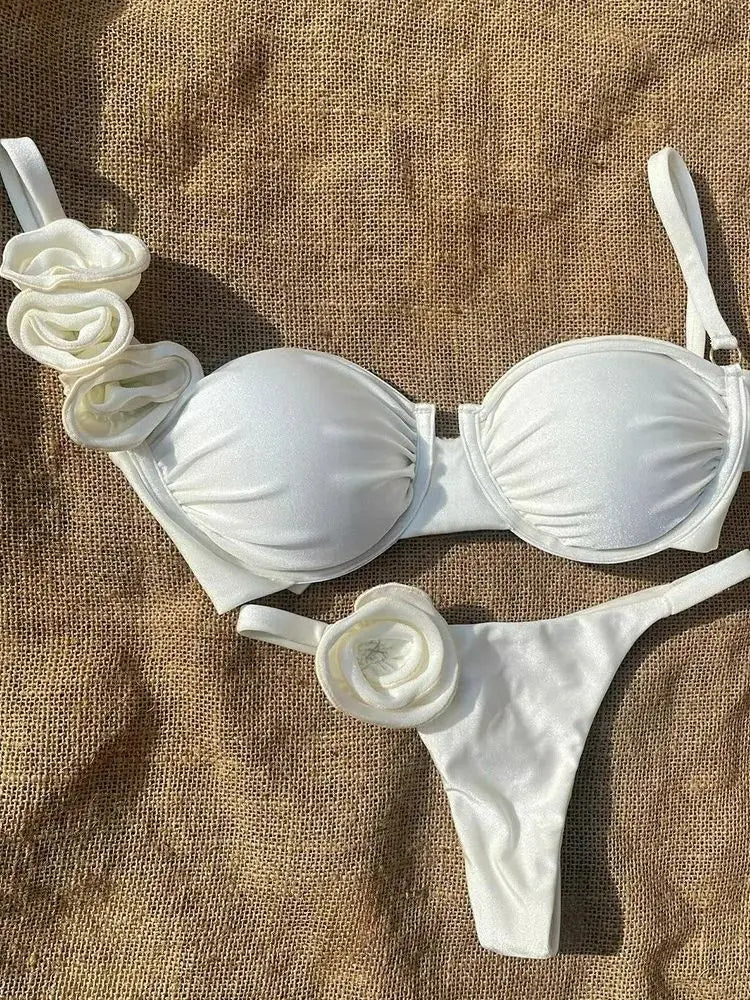 Push Up Bikinis Sexy Women Swimsuit Swimwear Female Floral Thong Brazilian Bikini Set Bathing Suit Swimming Suits Beachwear