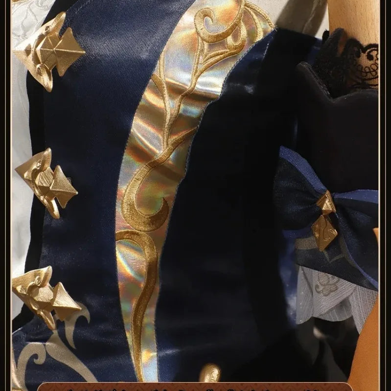 Navia Genshin Impact Cosplay Costume Wig Dress Uniform Fontaine Spina Di Rosula Hat Clorinde Halloween Costumes for Women