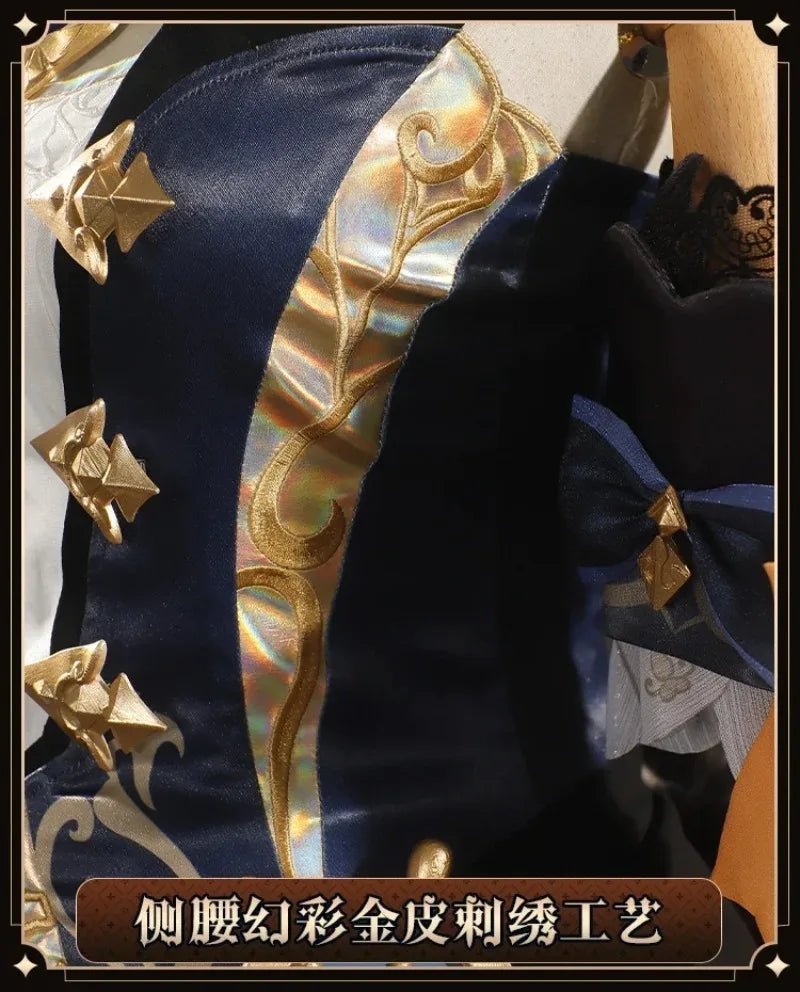 Navia Genshin Impact Cosplay Costume Wig Dress Uniform Fontaine Spina Di Rosula Hat Clorinde Halloween Costumes for Women