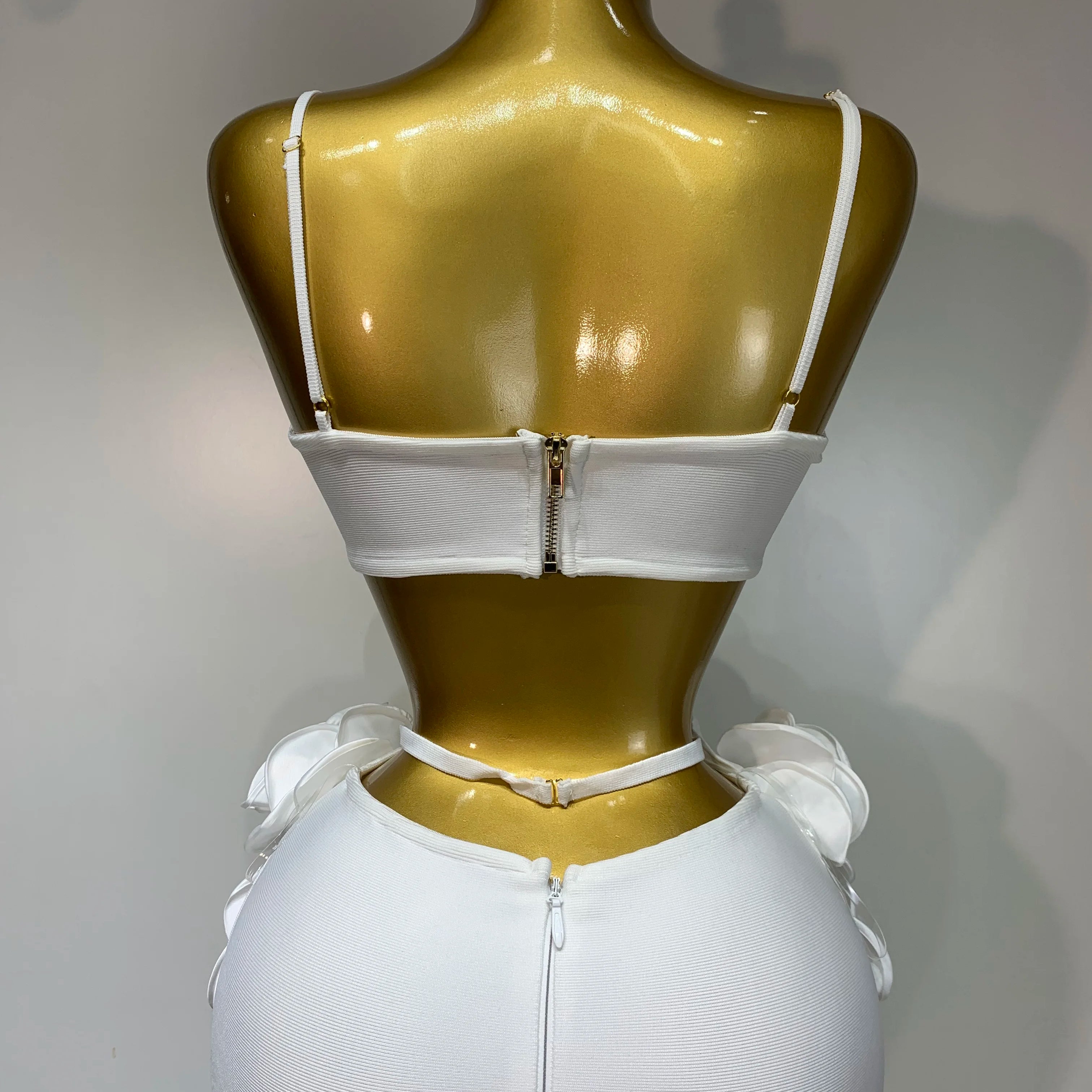 Women Sexy Camisole Floral Bandage Long Skirts Two Piece Set 2025 Celebrity Elegant Party Cocktail Prom Gown Nightclub Outfit