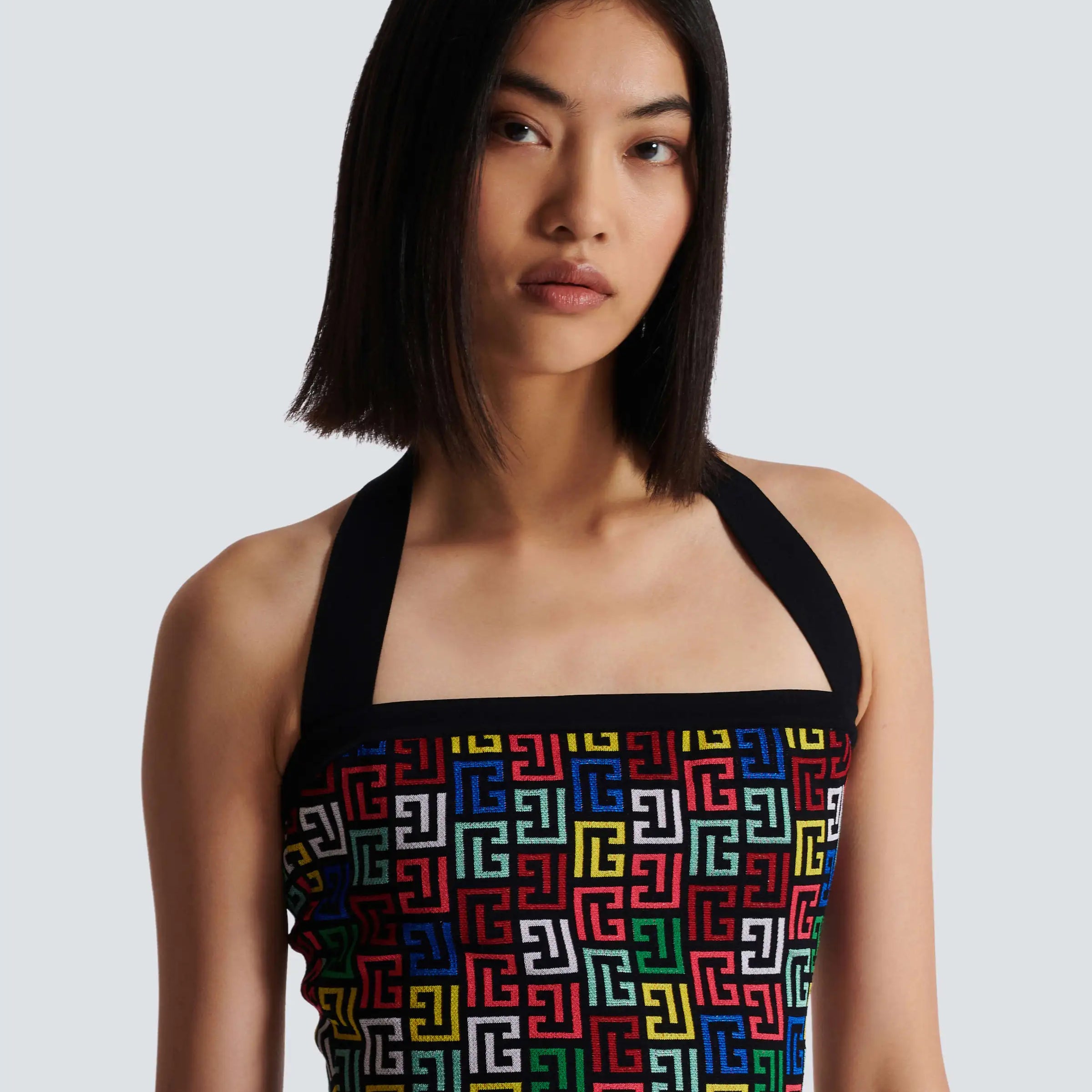 Women Sexy Halter Off the Shoulder Bodycon Mini Bandage Dress 2 Pieces Jacquard Celebrate Nightclub Party Dress Vestido