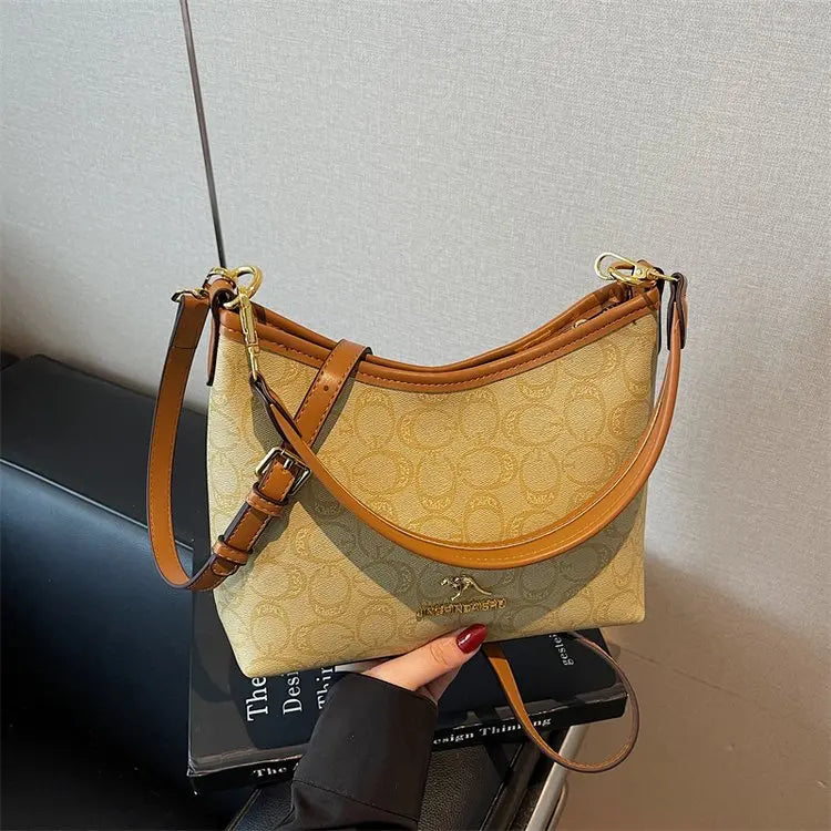 Famous Designer Leather Women's Tote Bag Luxury Brand Fashionable Classic Elegant Commuter Vintage Bag