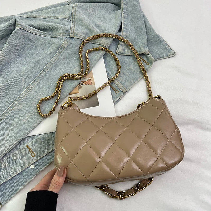 Vintage Designer Women Shoulder Bag Luxury Leather Crossbody Tote High End Handbag Classic Elegant Style