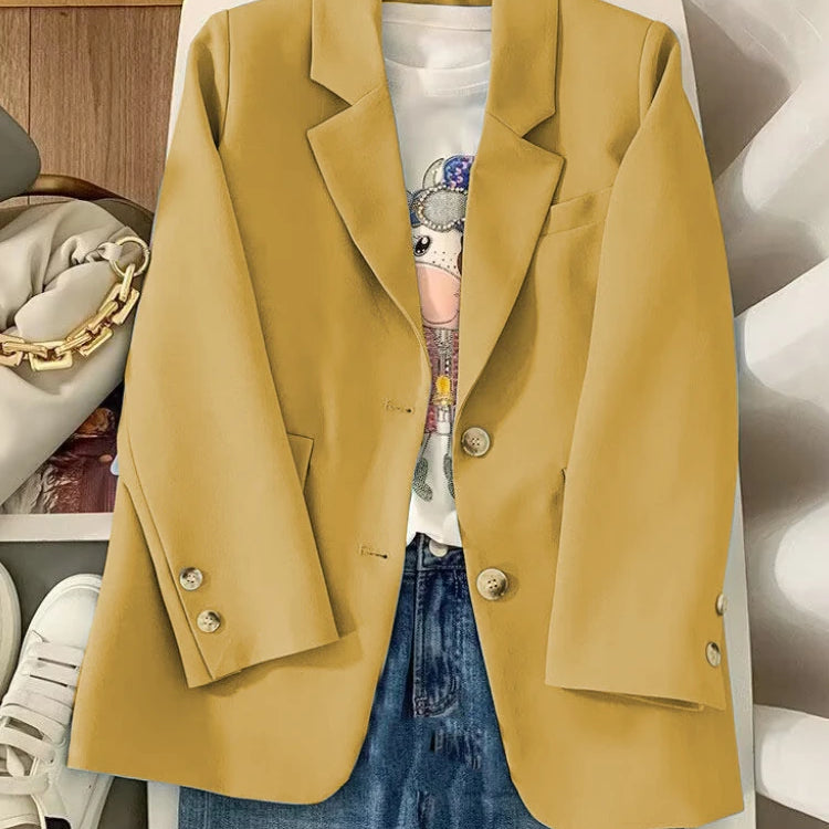 Spring Blazer Women Casual Loose Coat Long Sleeved Top Elegant Jackets Outwear for Office Lady Women Official Clothing