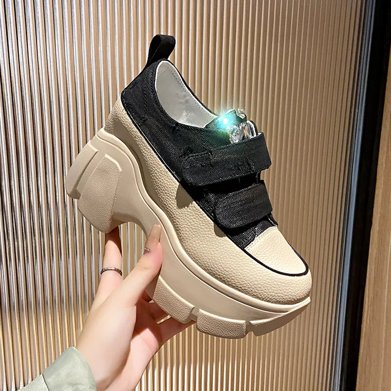 Shoes for Women Solid Women's Vulcanize Shoes Outdoor Women Sneakers Flat Heel Platform Sneakers Preppy