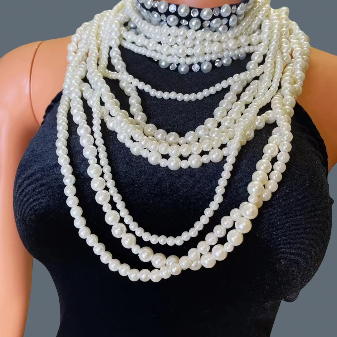 Pearl Necklace Velvet High Slit Mini Dress Luxury Dinners Event Sleeveless Evening Dress Nightclub Prom Sexy Short Dress Guilin