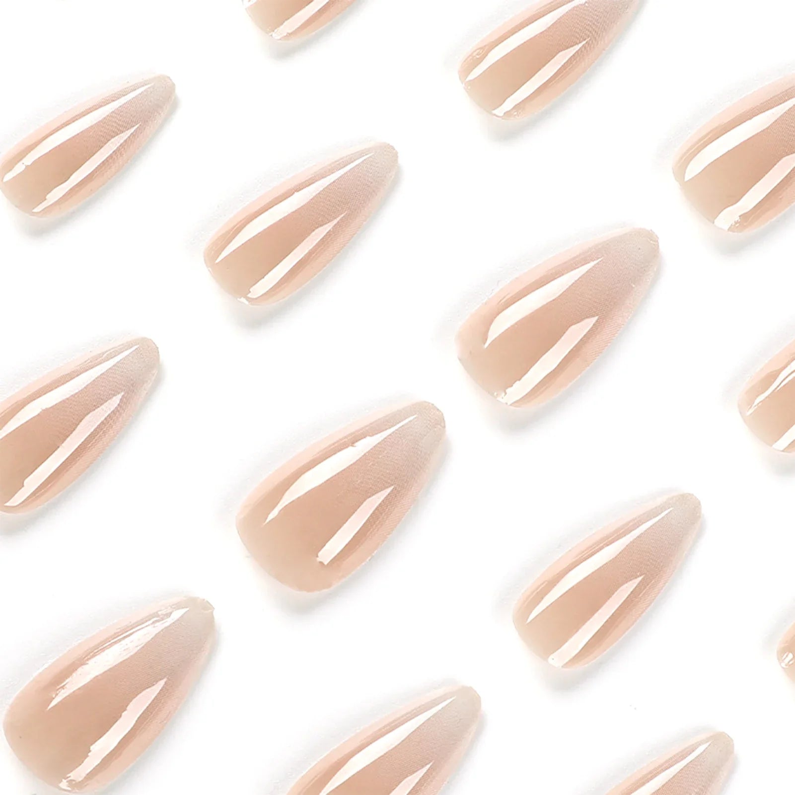 Minimalist Nude Color Fake Nails 24Pcs Almond Press On Nail Gentle Women Wearable False Nails Art DIY Charm Manicure faux ongles