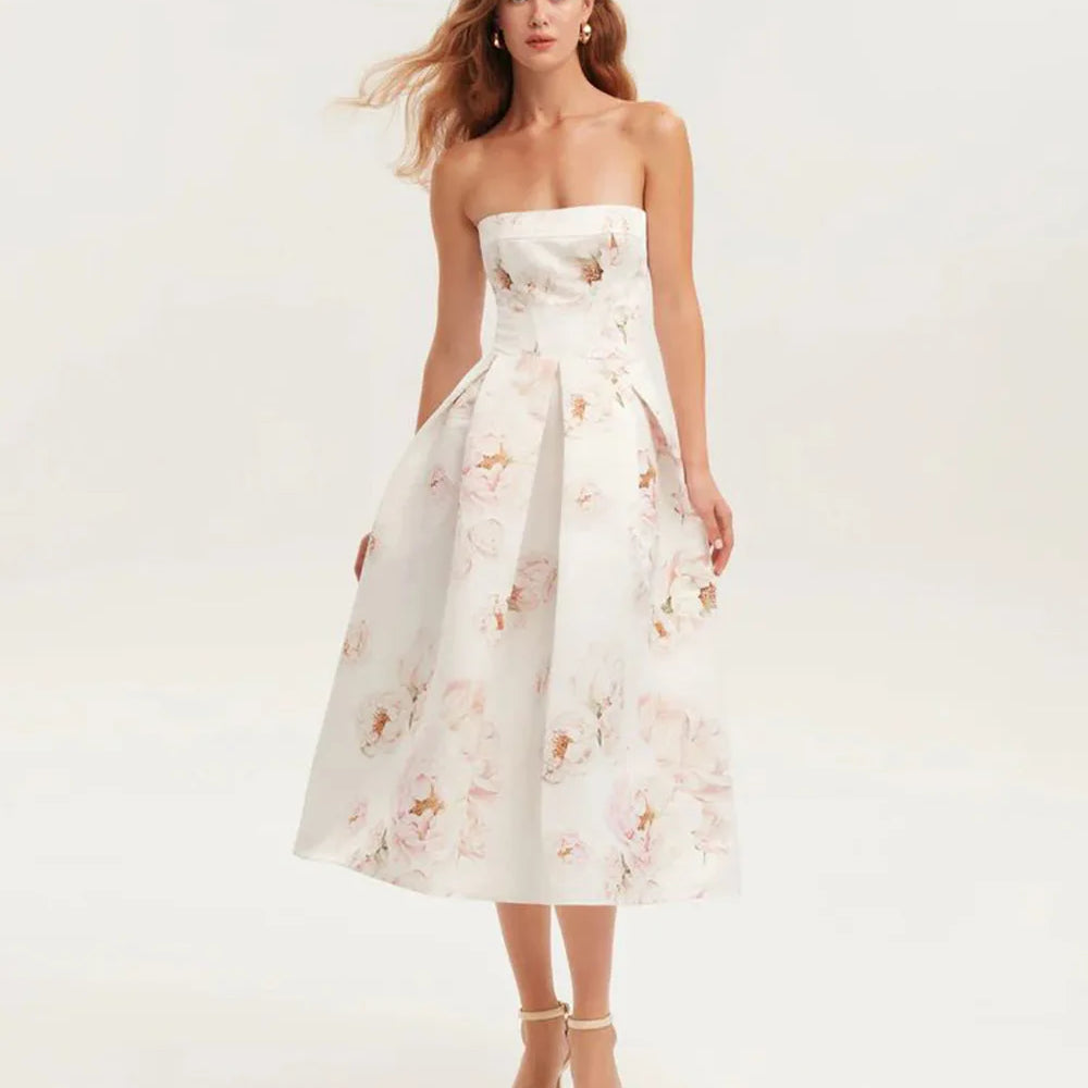 Summer Style Women Sexy Off the Shoulder Back Lace-up A-Line Long Maxi Dress Celebrate Birthday Party Girls' Dress