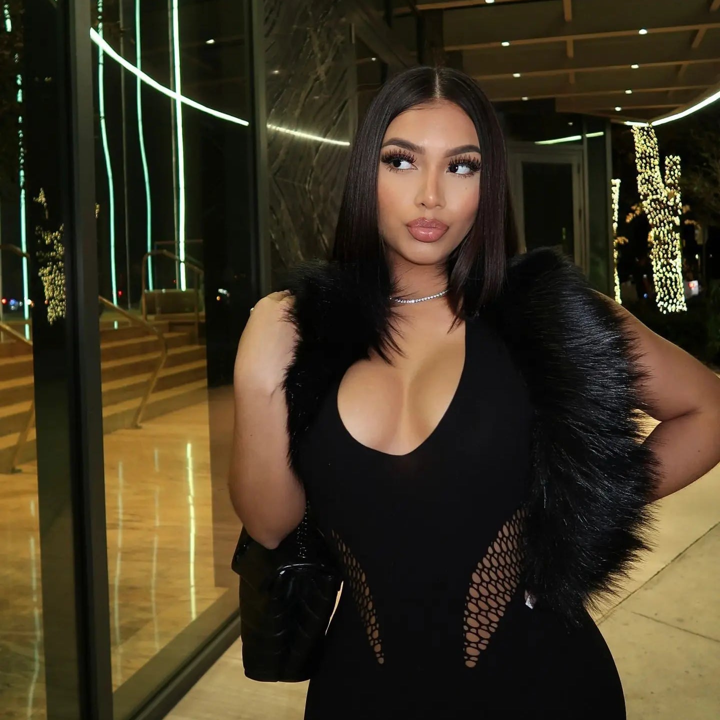 CM.YAYA Sleeveless Sexy Mesh Lace Hollow Out Women’s Jumpsuits 2025 summer v-Neck Night Club Party Pajamas One Piece Outfits