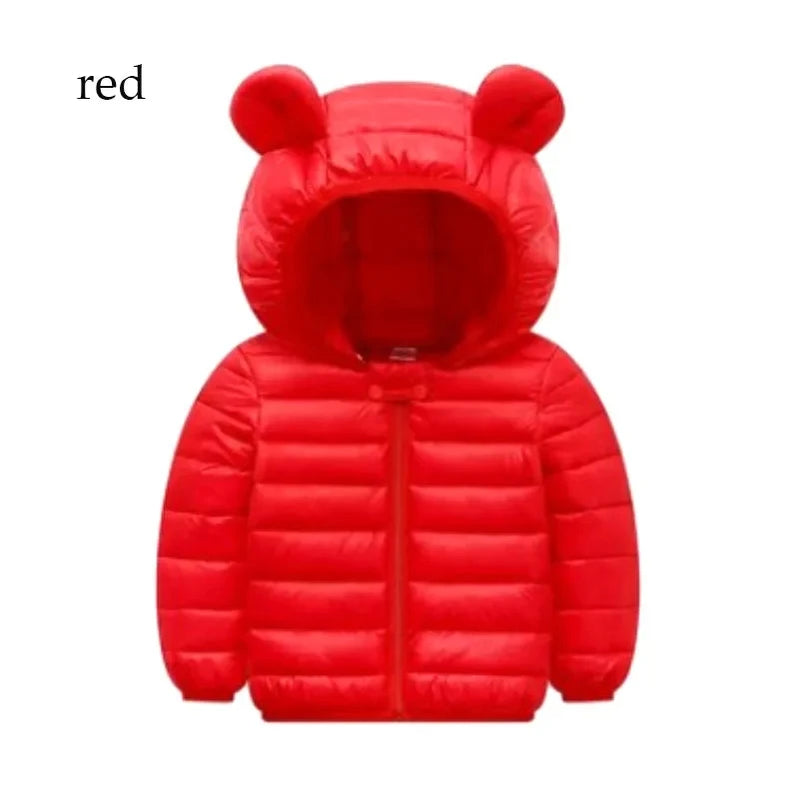 Baby boy winter cotton jacket letter printing plus velvet warm hooded padded coat thickened 2-5years old Beibei quality clothing Photo Color 9