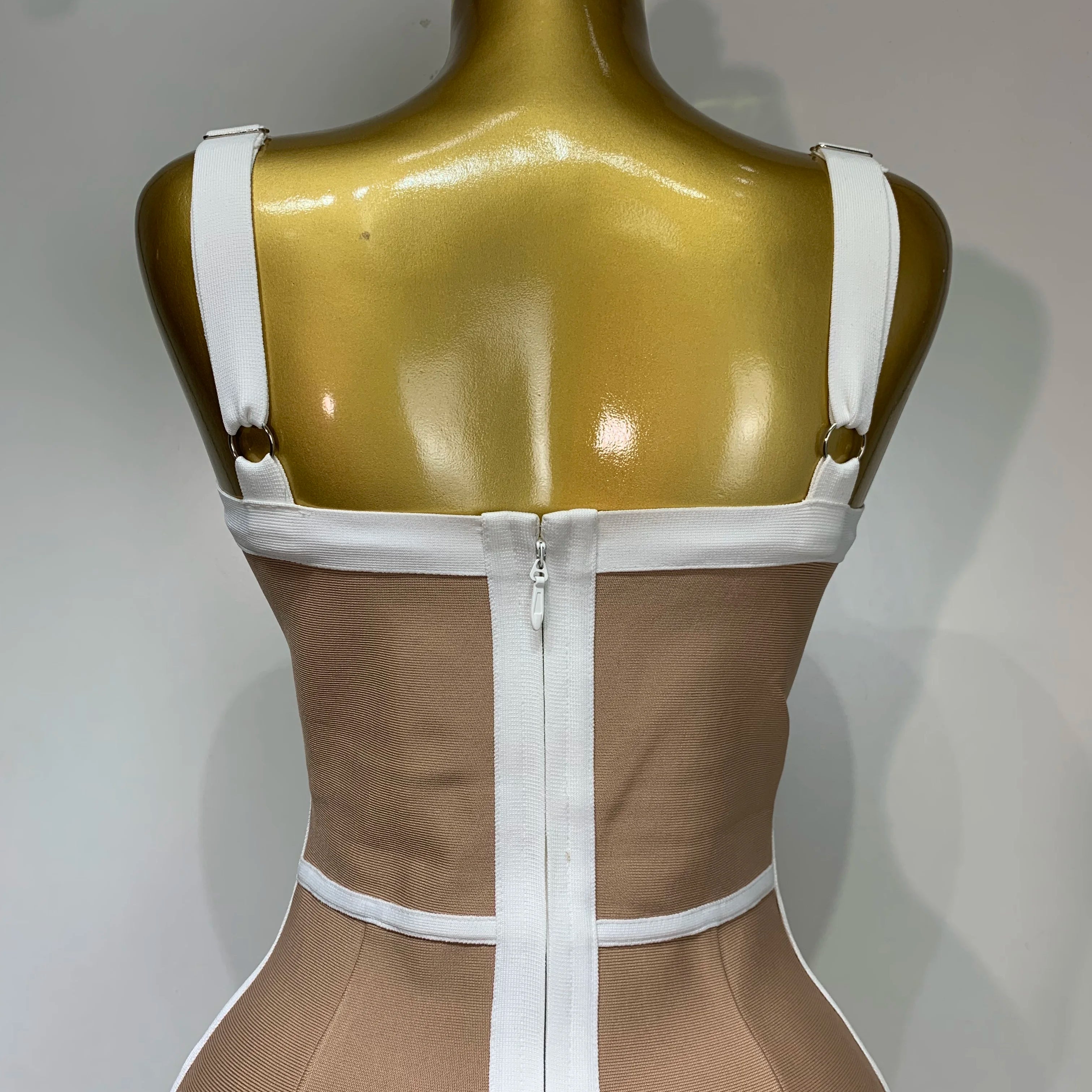 Women Sexy V Neck Striped Midi Bandage Bodycon Dress 2025 Celebrity Elegant Evening Club Party Luxury Birthday Outfit