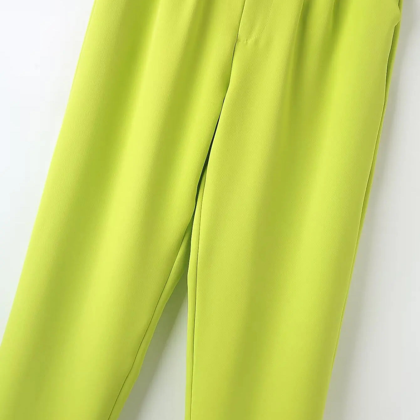 Women's Clothes Casual Green High Waist Loose Trousers Spring and Autumn Pants 2024