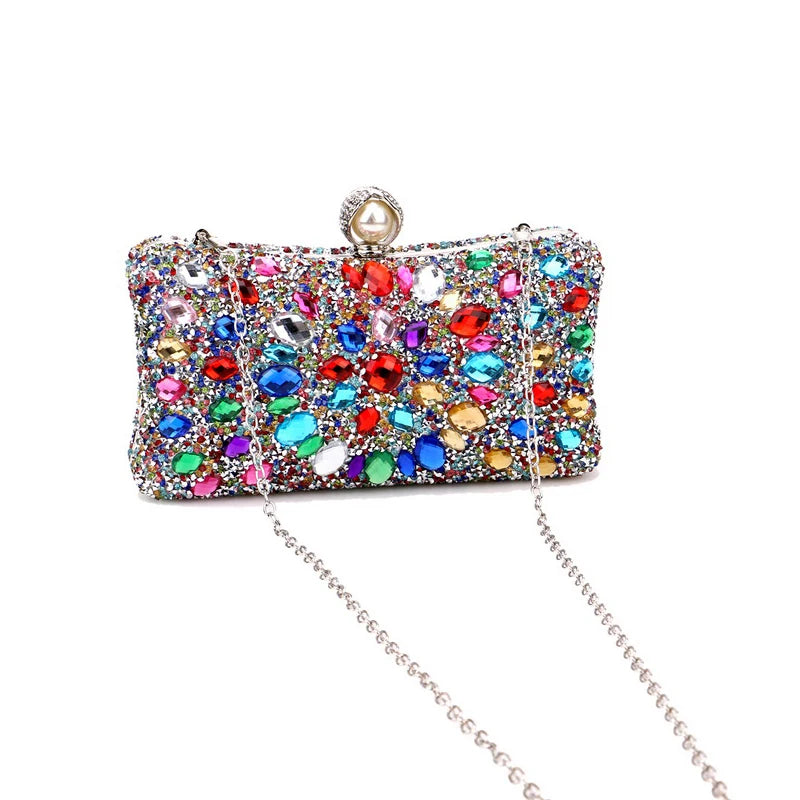 Handle Rhinestones Evening clutch Bag Crystal Dinner Party Wedding Purses and handbag luxury Designer shopper hobo shoulder bag