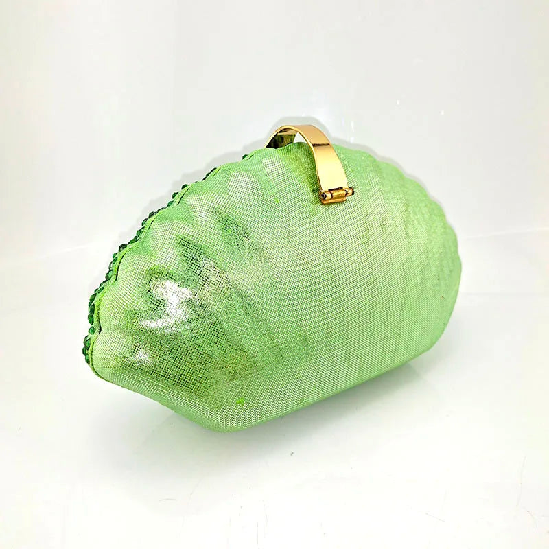 Shell Design Full Diamond Bag Clutch Bag Fashion Handbags Hot Selling Party Bag Rhinestone Decoration Banquet Bag