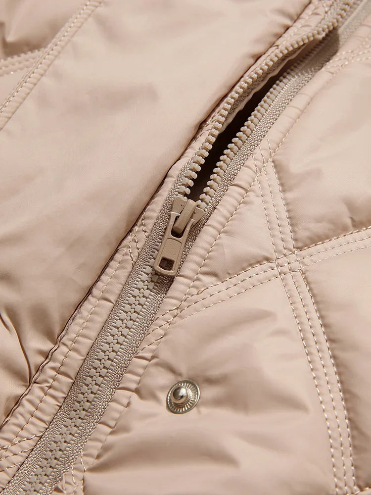 Lapel Argyle Light Women Quilted Coats Winter New Short Loose Windproof Warm Cotton-padded Jacket