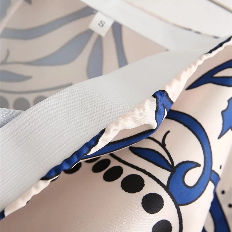 Zevity Women Vintage Position Floral Print A Line Midi Skirt Faldas Mujer Female Retro Summer Side Zipper Slim Vestidos QUN680