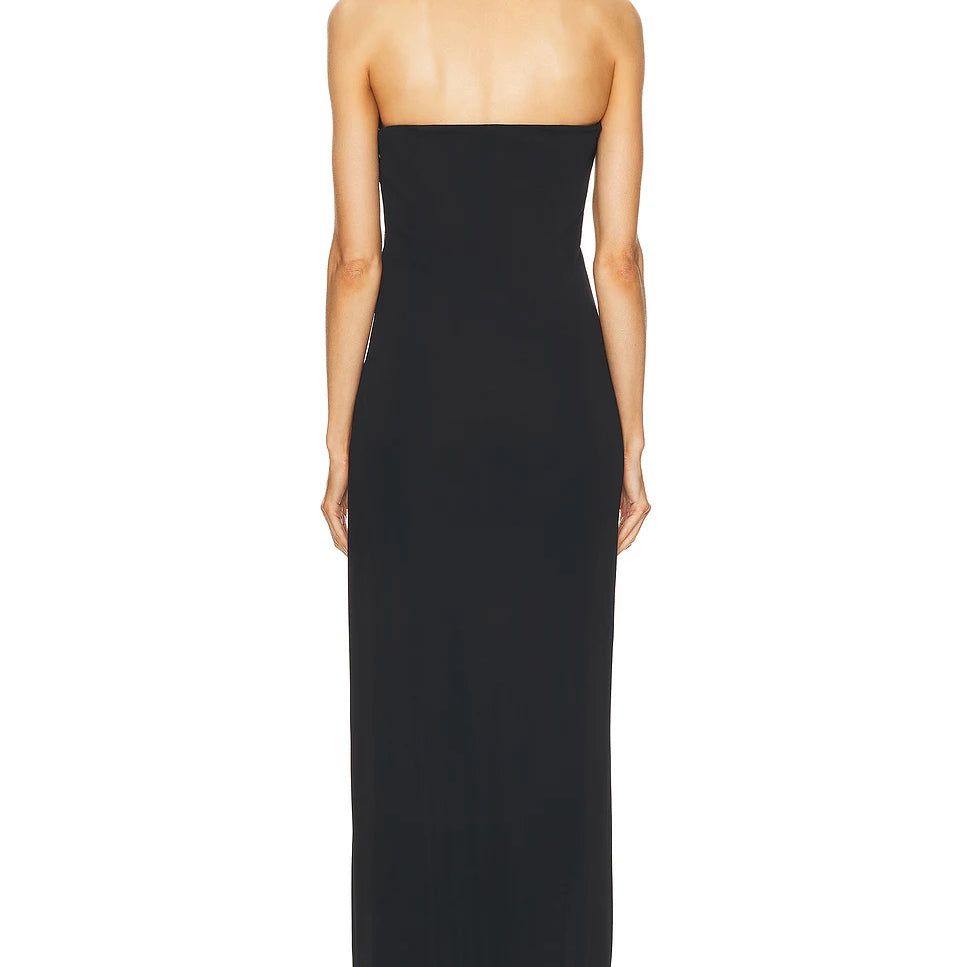 Celebrity Red Carpet Dress Women Sexy Strapless Shinning Sequined Bodycon Long Bandage Dress Birthday Fashion Wear