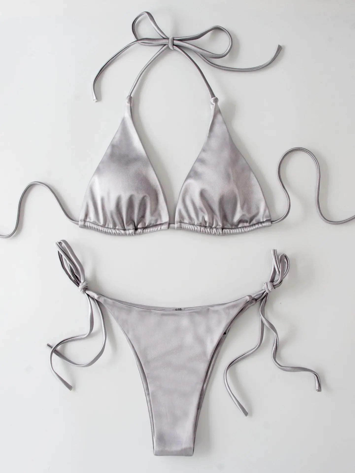 Women Sexy Micro Mini Bikini Thong Halter G-String Bra Bikinis Set Swimwear Backless New High Quality Swimwear Bathing Suits 17