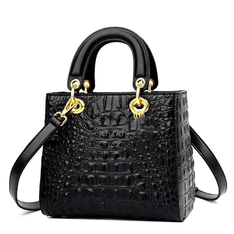 Luxury Brand Designer Leather Shoulder Bag for Women Hand Bags Crocodile Purses Ladies Messenger Handbag Totes