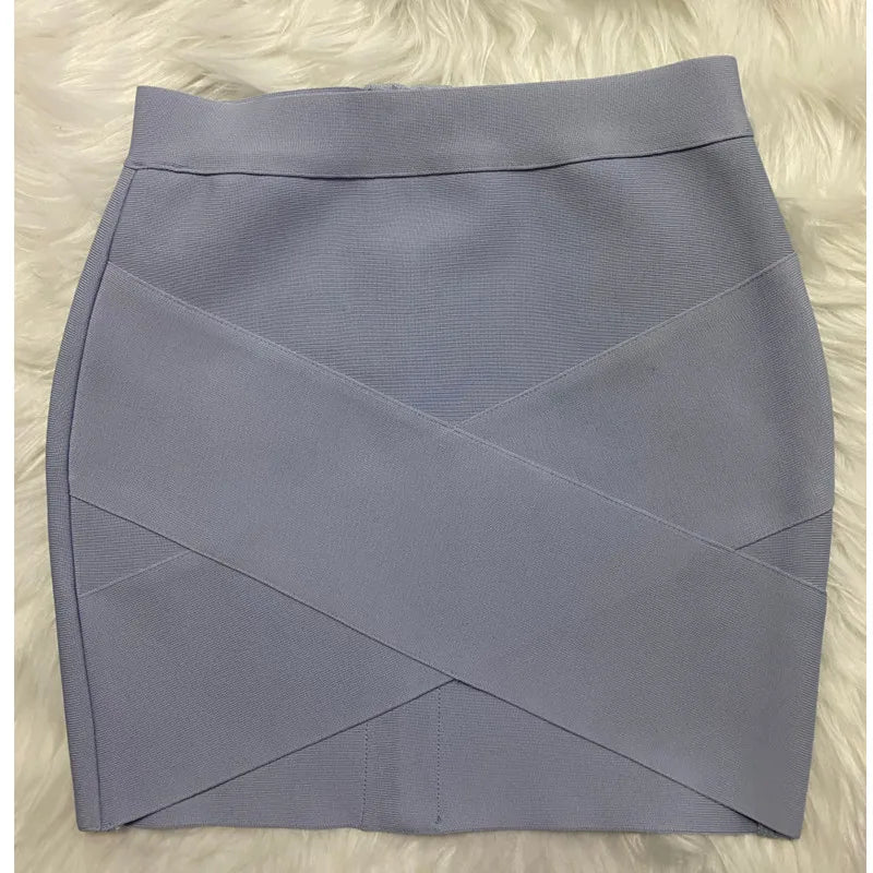 Ladies Rayon Black Thick Rayon Pencil Bandage Skirt Cute Mini Skirt