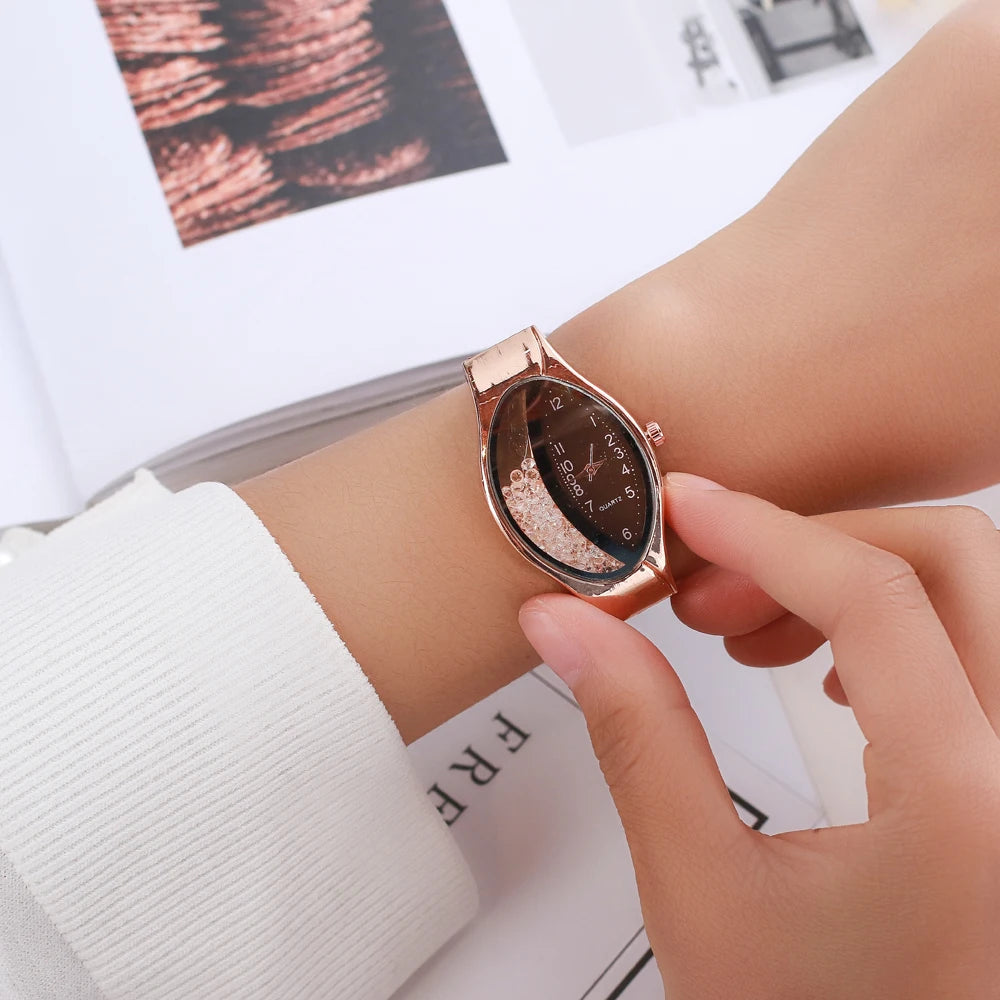 5pcs Set Fashion Versatile Watches Women Leather Band Ladies Watch Simple Casual Quality Luxury Ladies Quartz Wristwatches