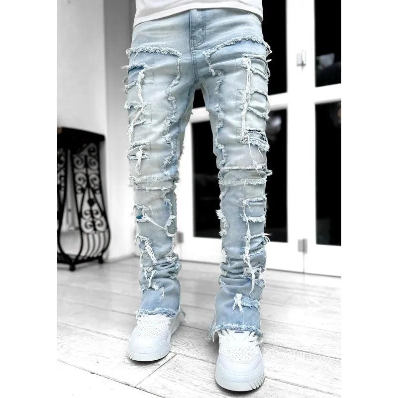 Fall Men Pink Jeans Pants Hip Hop Y2K Jeans US EURO Men's Trousers Clothing ropa hombre