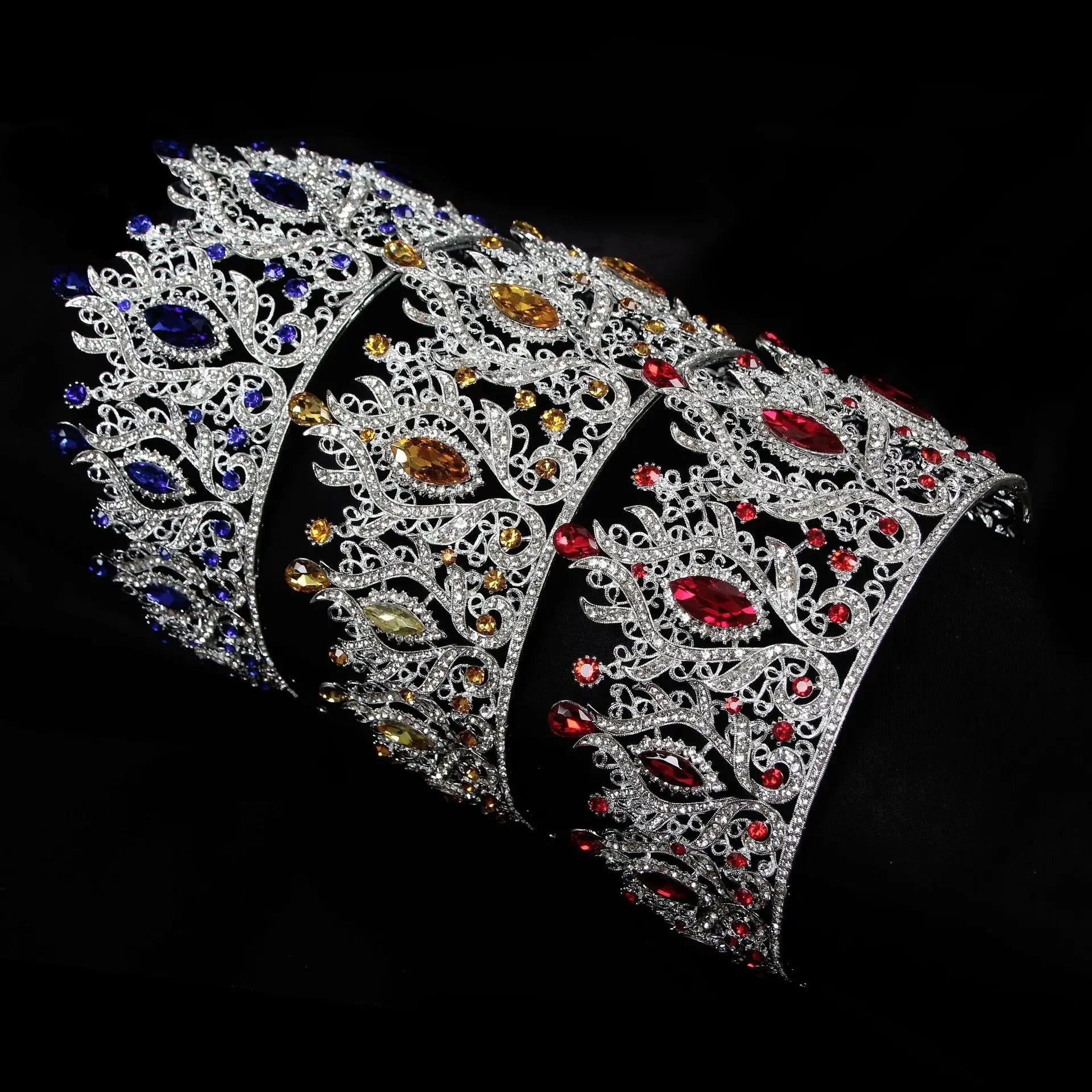 Green Bridal Crown Princess Tiara Headband Costume Party Accessories for Birthday Emerald Wedding Tiara for Women