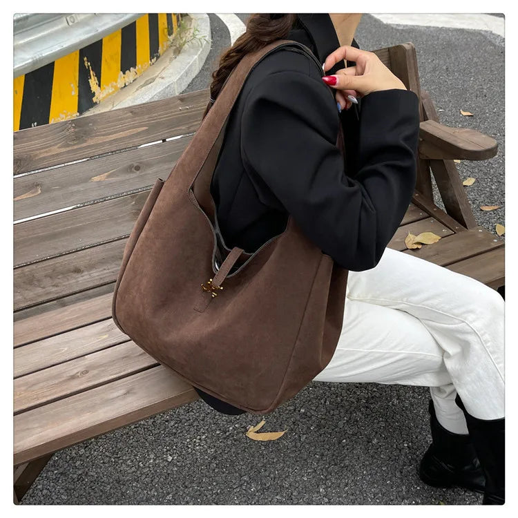 Chic 2025 Retro Tote Bag, Structured Basket Style Purse for Women, Matte Texture Shoulder Bag, Spacious Everyday Carryall
