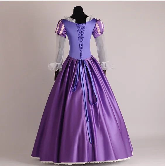 Adult Women Princess Rapunzel Cosplay Costume the Tangled Halloween Costume Girls Women Fancy Dress Ball Gown Christmas Party