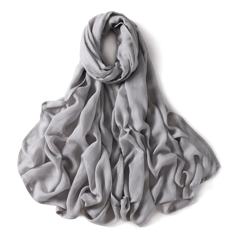 Women Big Size Plain Solid Cotton Rayon Hijab Scarf Lady Wraps and Shawls Musulman Headband Islamic Turban 180*95Cm 1