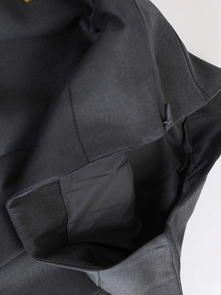 [EAM] High Elastic Black Rhinestones Pleated Elegant A-line Half-body Skirt Women Fashion Tide New Spring Autumn 2025 1DH2565