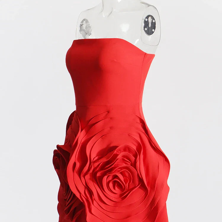 TWOTWINSTYLE Solid Sexy Patchwork Appliques Dress For Women Strapless Sleeveless High Waist Spliced Zipper Mini Dresses Female