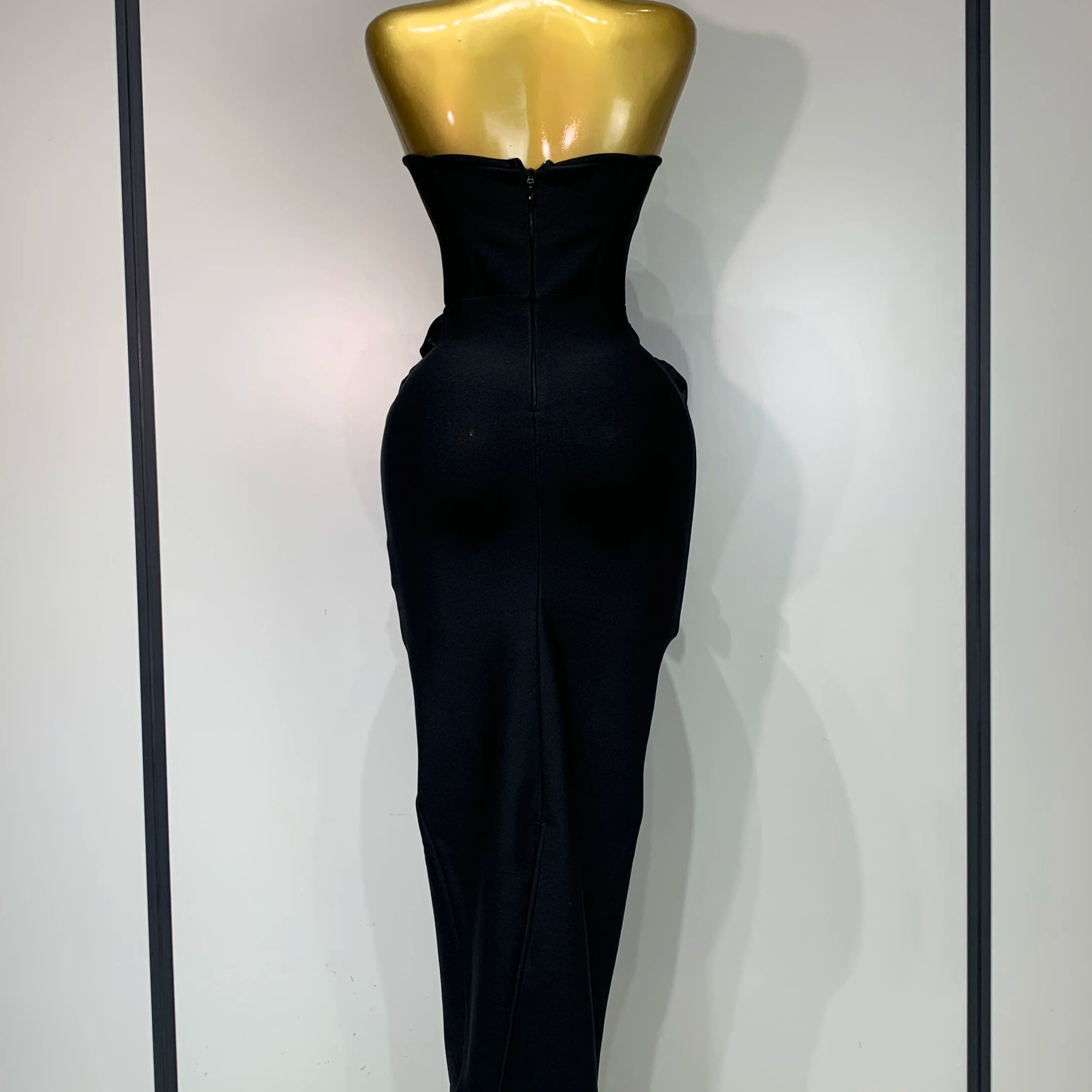 Women Sexy Strapless Florals Strapless Bodycon Bandage Dress Celebrity Elegant Festival Celebrate Evening Party Birthday Dresses