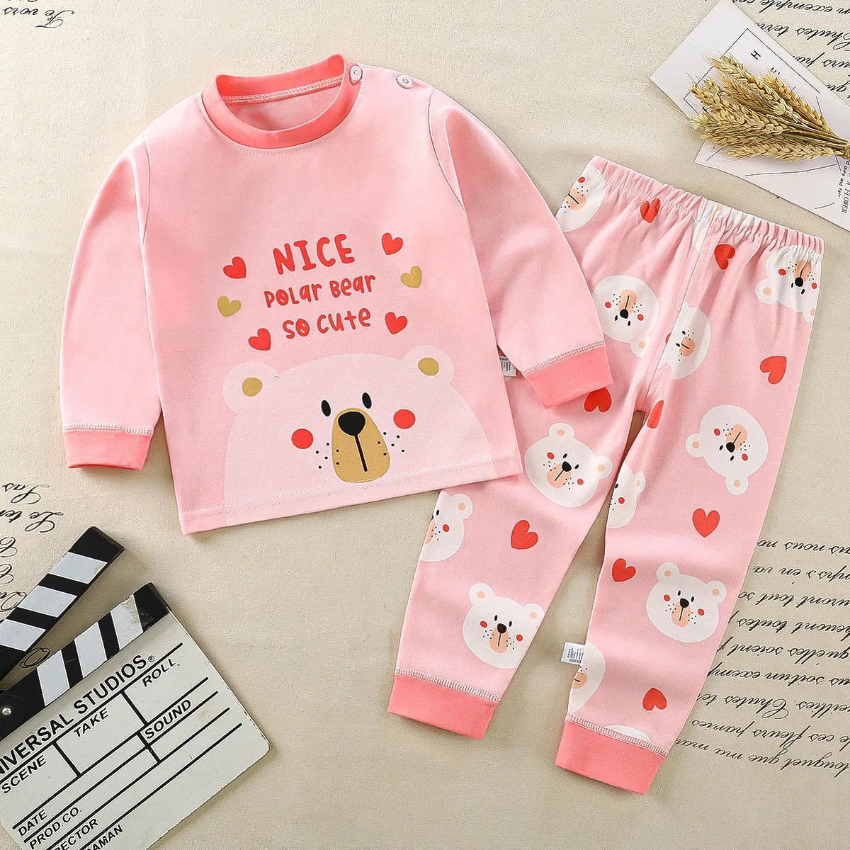 Kids Clothes Children Sets Children's Clothing Boys Girls Cotton Autumn winter Clothing Pants Sleepwear Underwear Christmas Gift