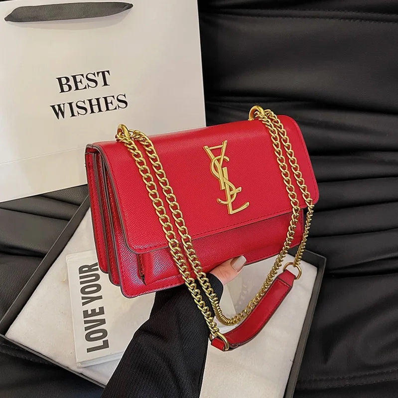 New Arrival Women's Luxury Chain Shoulder Bag High-End Texture Single Shoulder Crossbody Bag Versatile Armpit Purse for Ladies