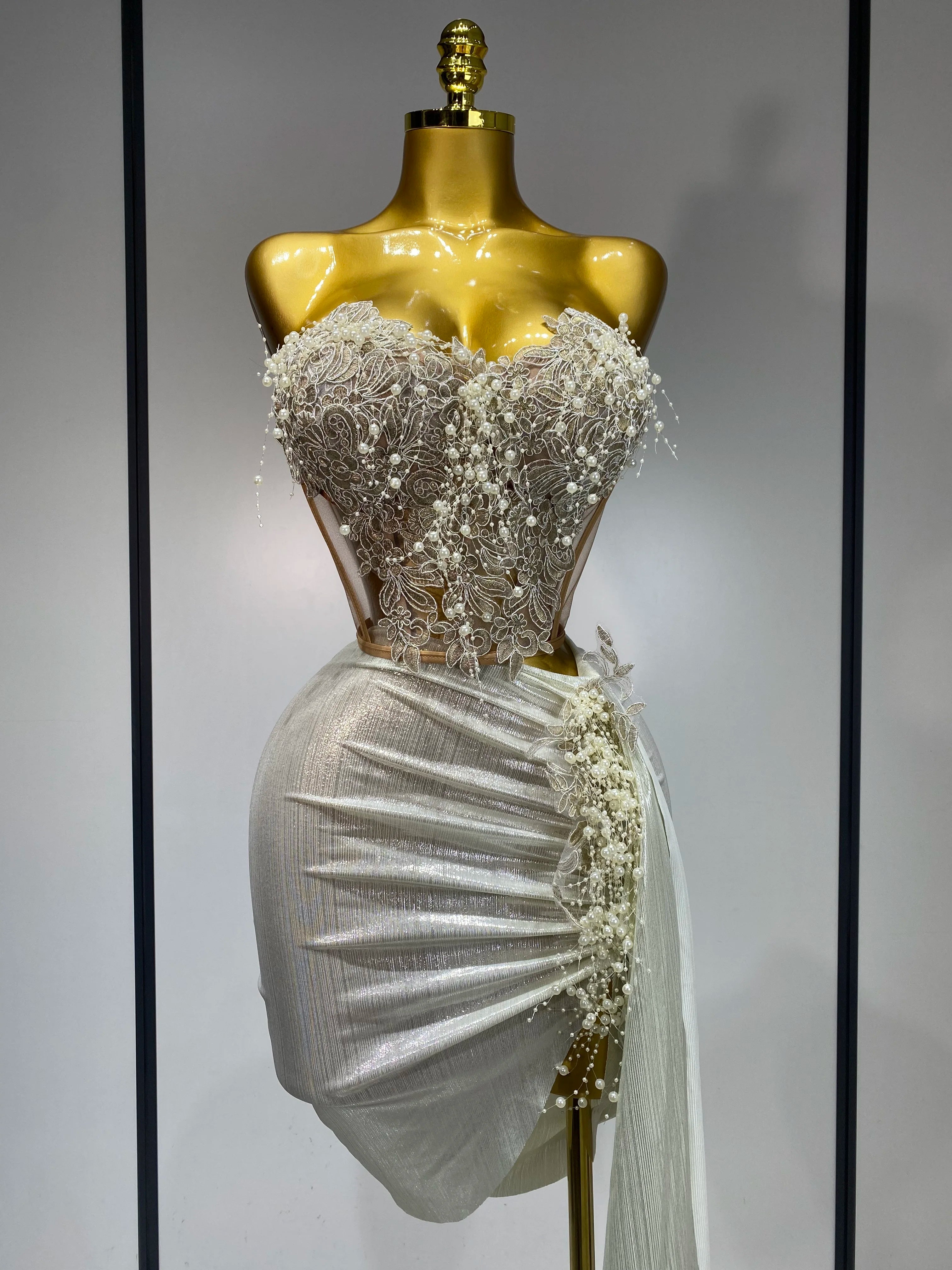 2025 Luxury Sexy Silver Rhinestone White Mesh See Through Long Dress Women Birthday Party Prom Gown Singer Nightclub Outfit