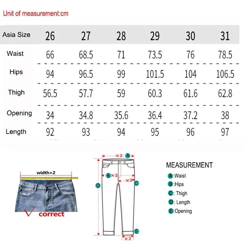Women Denim Jeans Plus Velvet Autumn and Winter Regular Fit Straight Classic Fashion Warm Pants